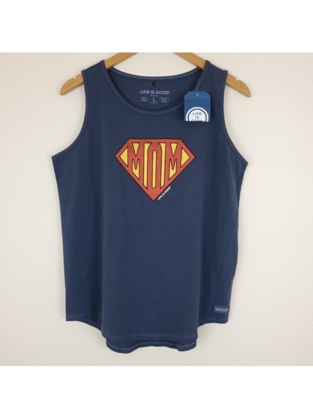 Life Is Good Super Mom Shield Crusher Tank Top NWT